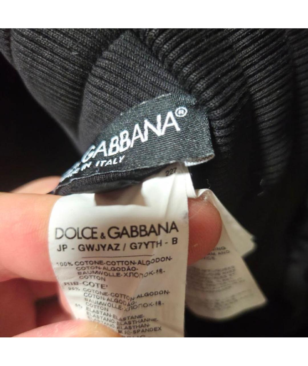 DOLCE&GABBANA Черный хлопковый спортивный костюм, фото 8