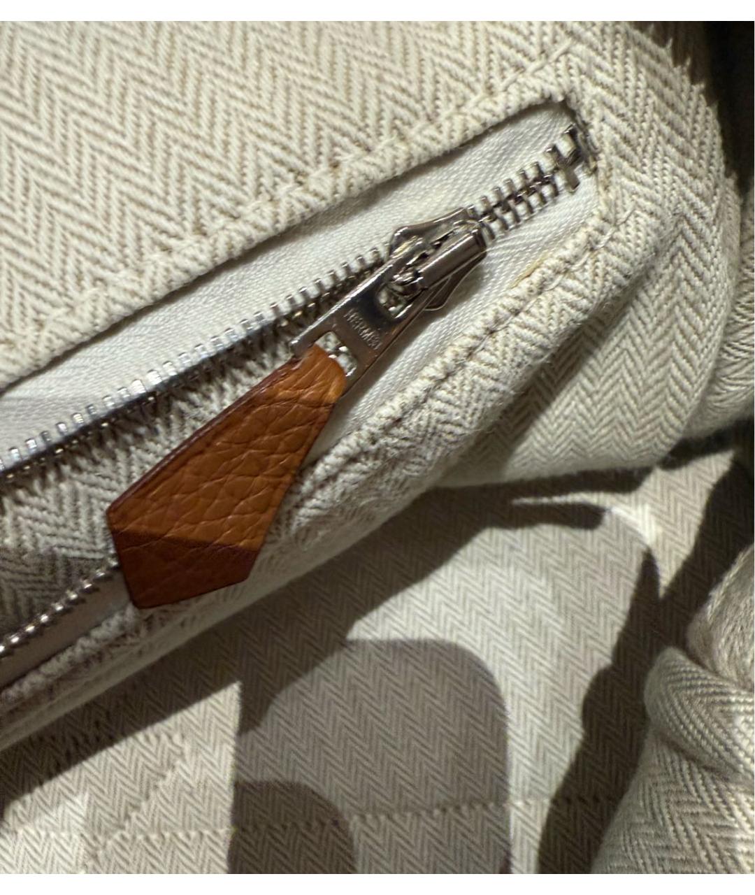 HERMES Коричневая кожаная сумка тоут, фото 3