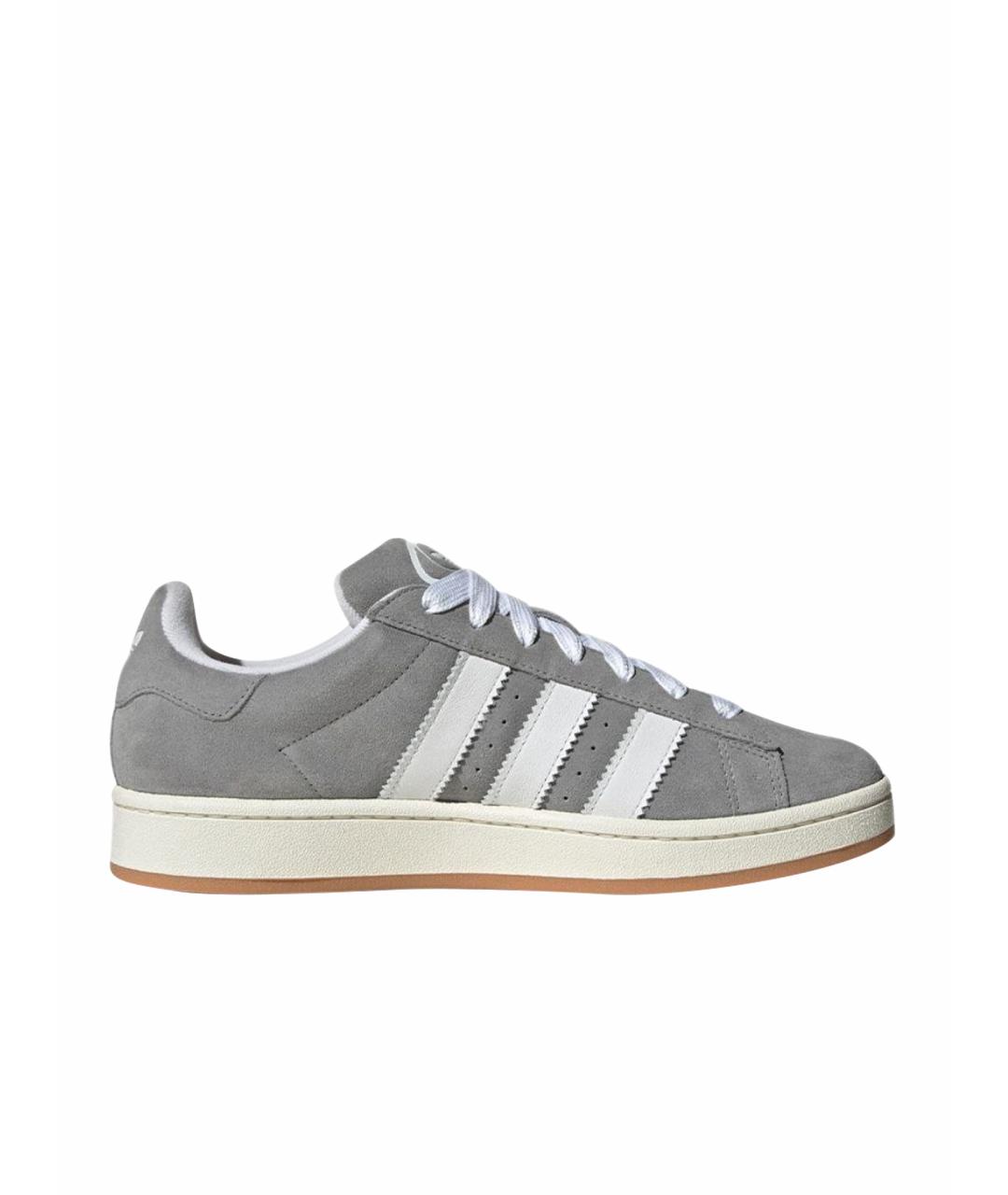 ADIDAS Серые замшевые низкие кроссовки / кеды, фото 1