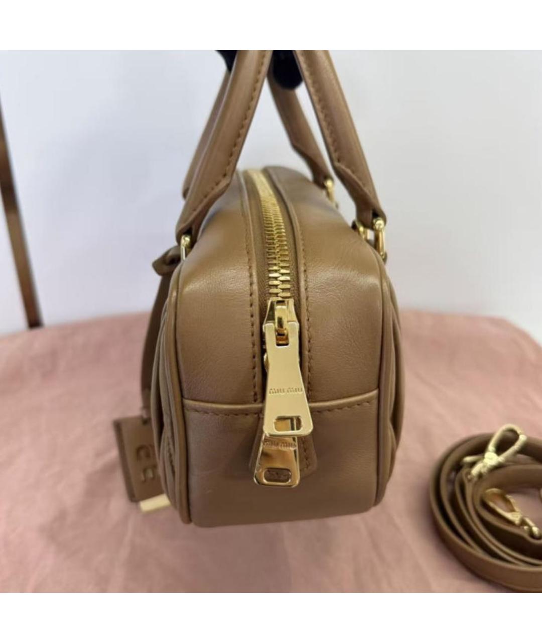 MIU MIU Коричневая сумка с короткими ручками, фото 5