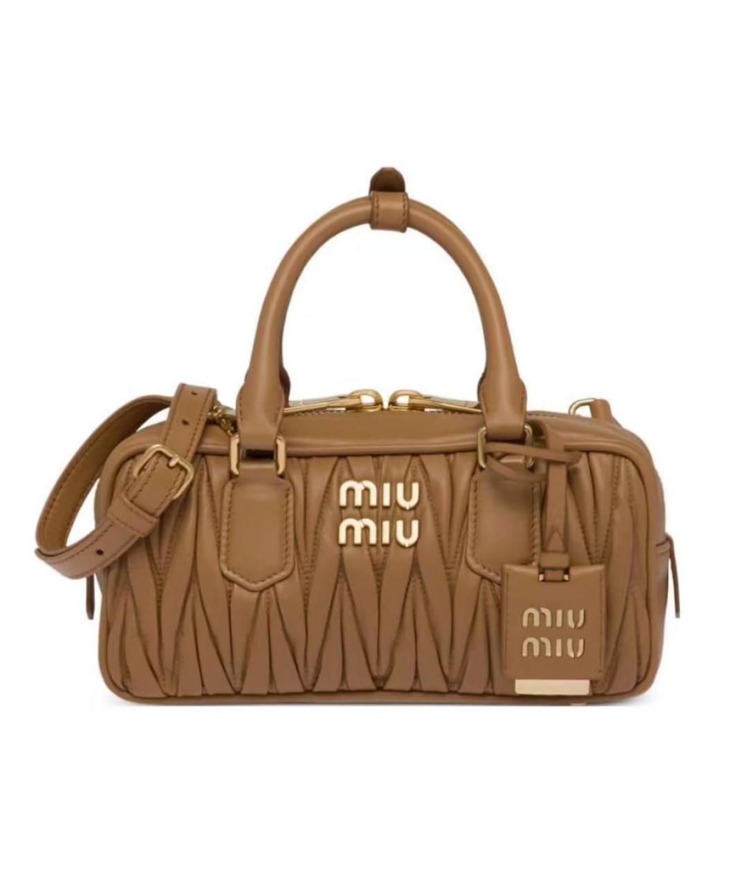 MIU MIU Коричневая сумка с короткими ручками, фото 1