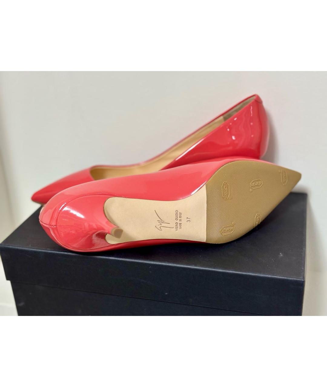 GIUSEPPE ZANOTTI DESIGN Красные кожаные туфли, фото 6