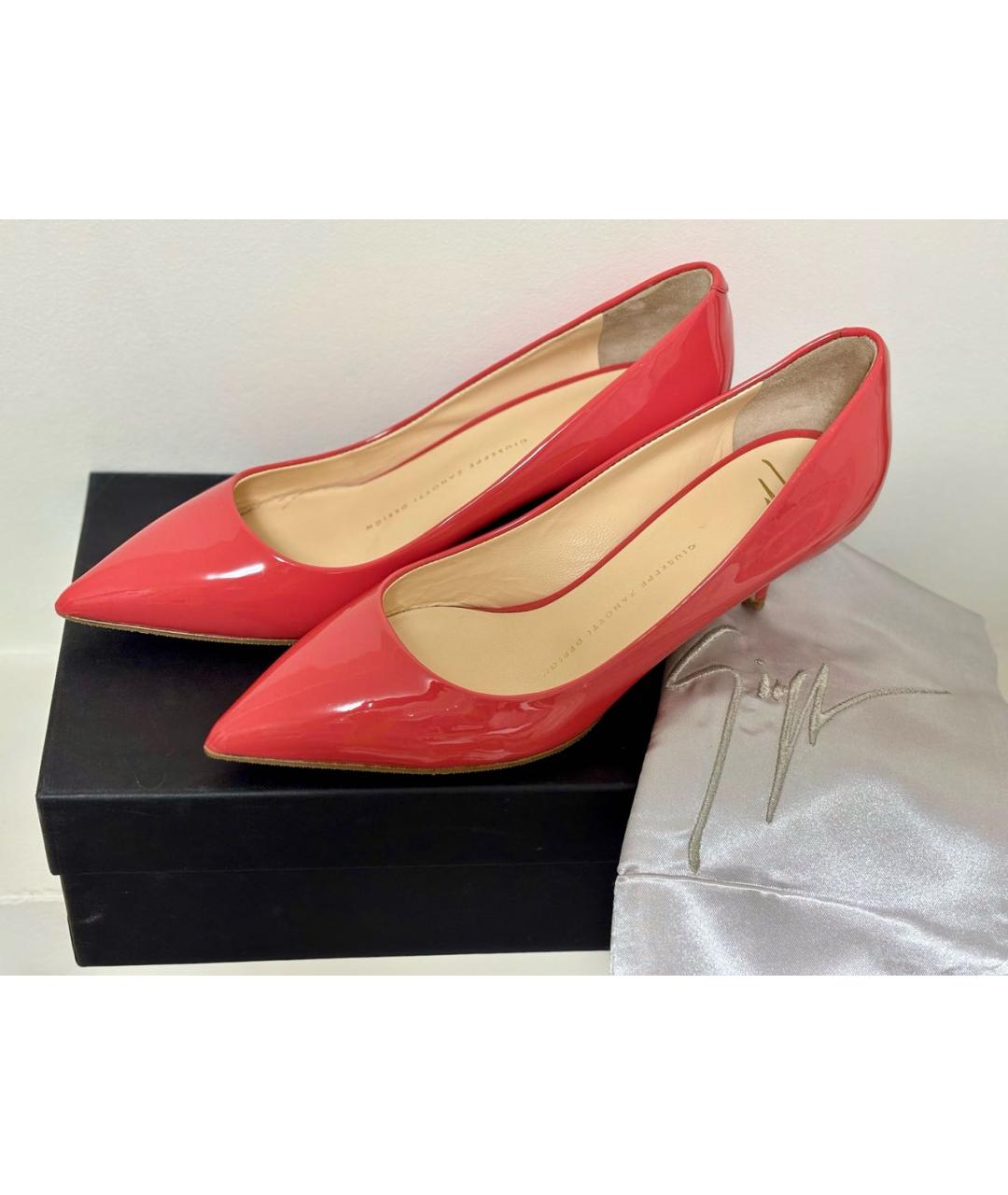 GIUSEPPE ZANOTTI DESIGN Красные кожаные туфли, фото 5