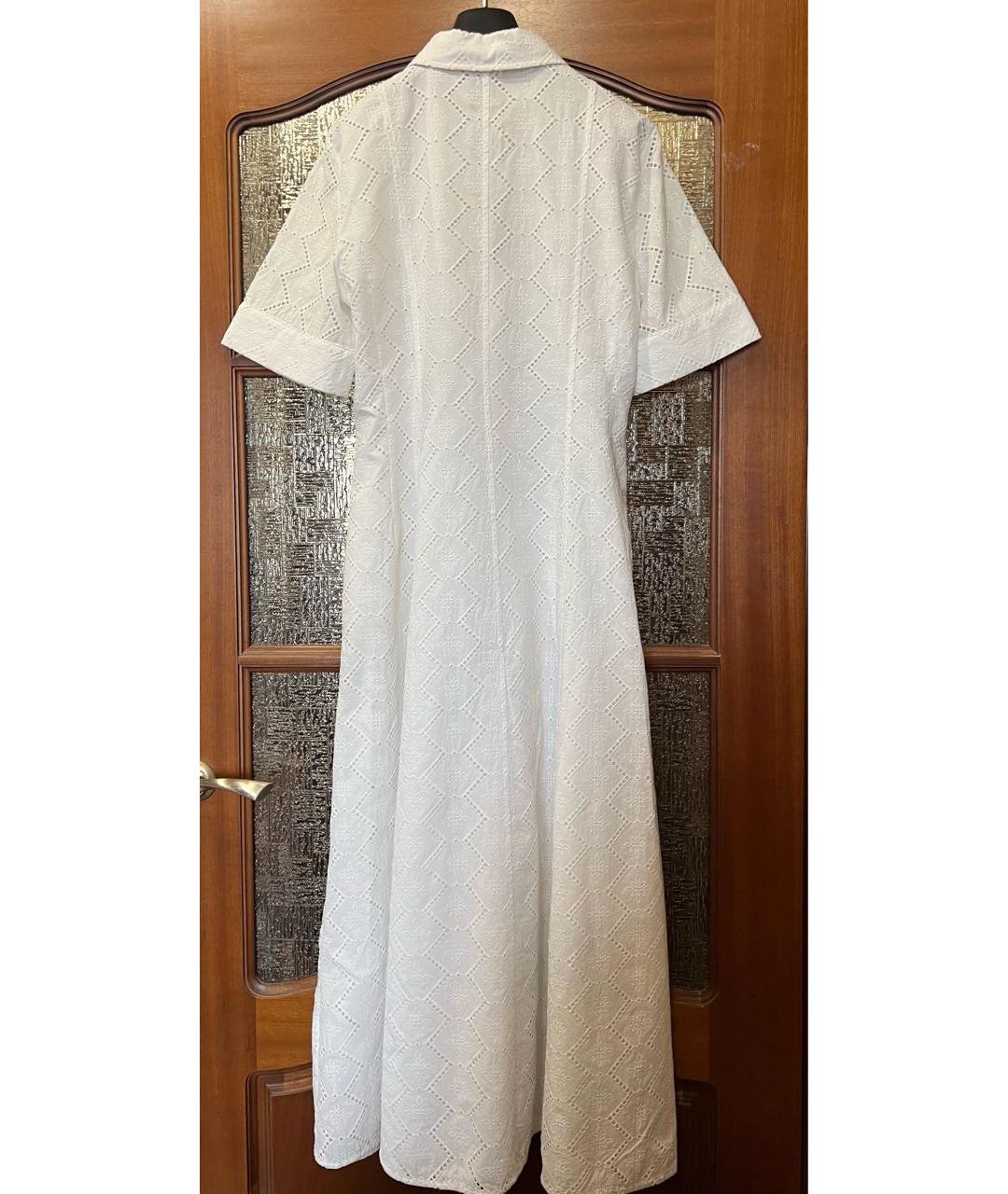 MAX MARA Белое хлопковое платье, фото 3