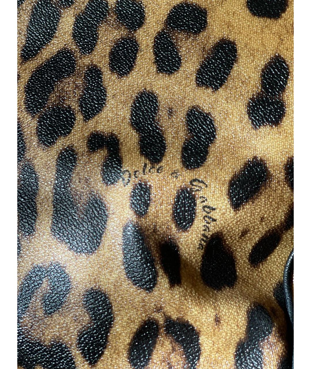 DOLCE&GABBANA Коричневая кожаная сумка с короткими ручками, фото 3