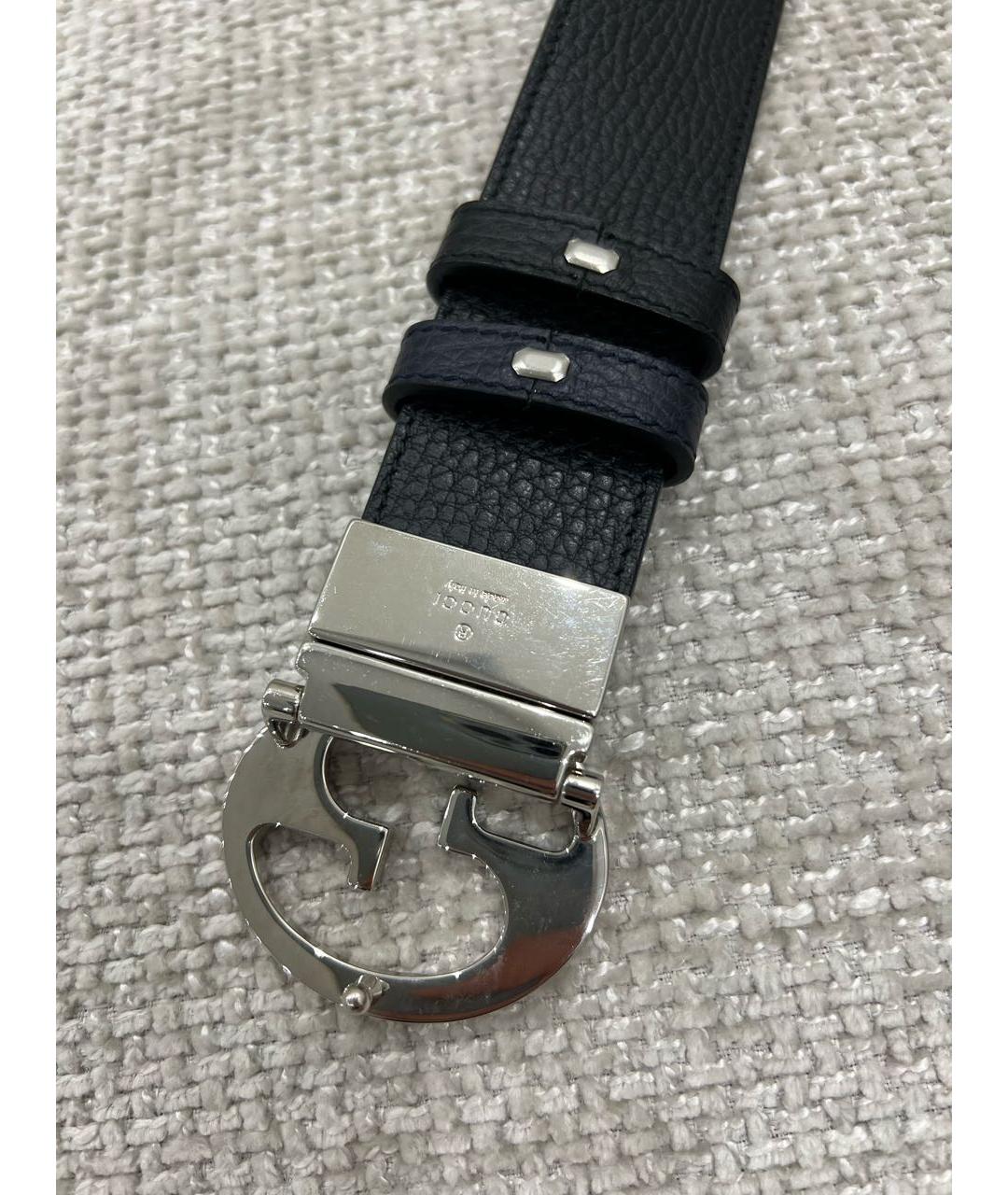 GUCCI Черный кожаный ремень, фото 3