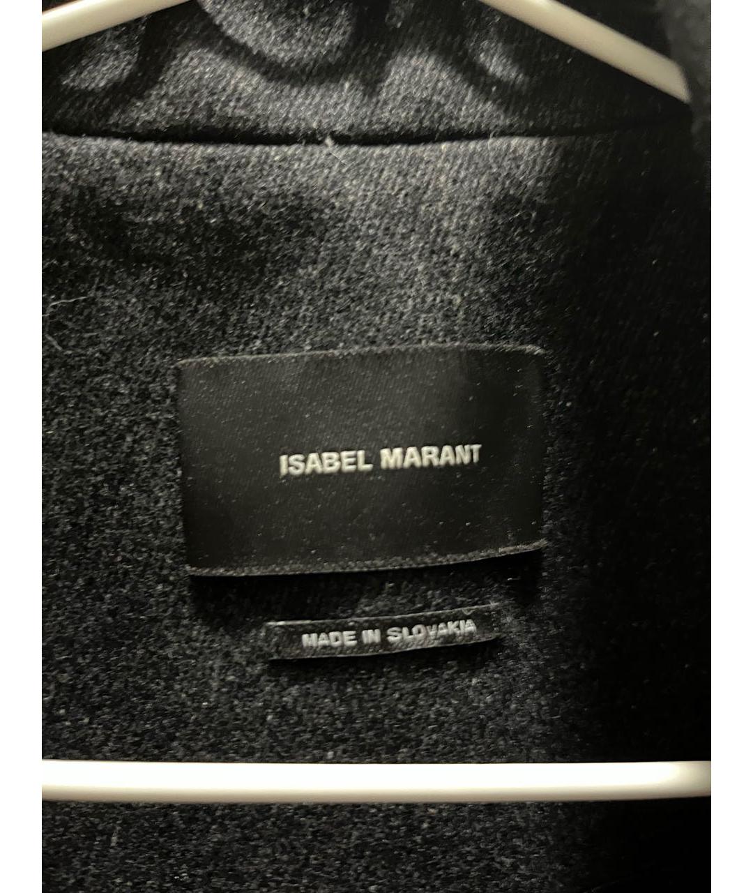 ISABEL MARANT Черное шерстяное пальто, фото 3