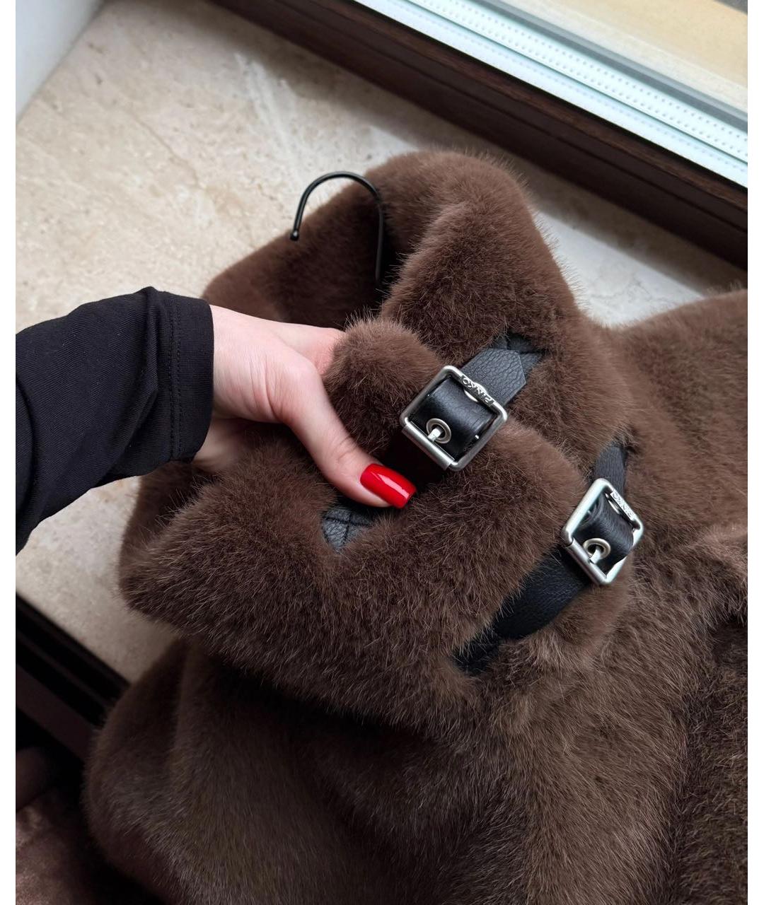 PINKO Коричневая шуба, фото 4