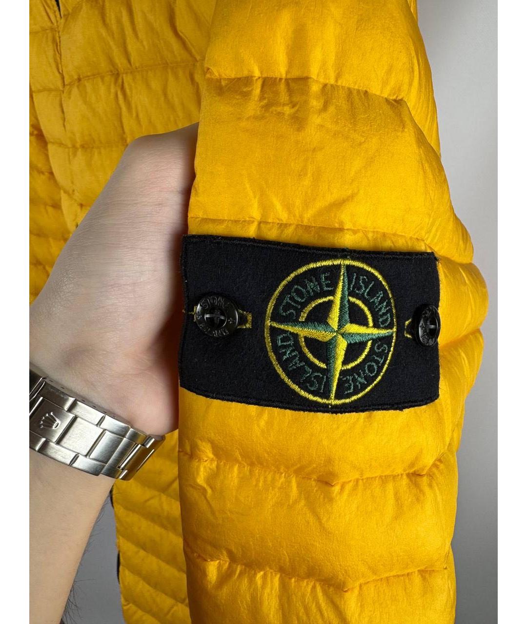 STONE ISLAND Желтый пуховик, фото 6