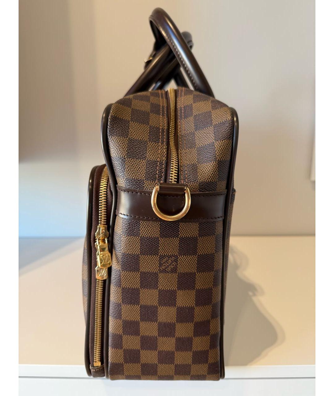 LOUIS VUITTON Коричневый кожаный портфель, фото 3
