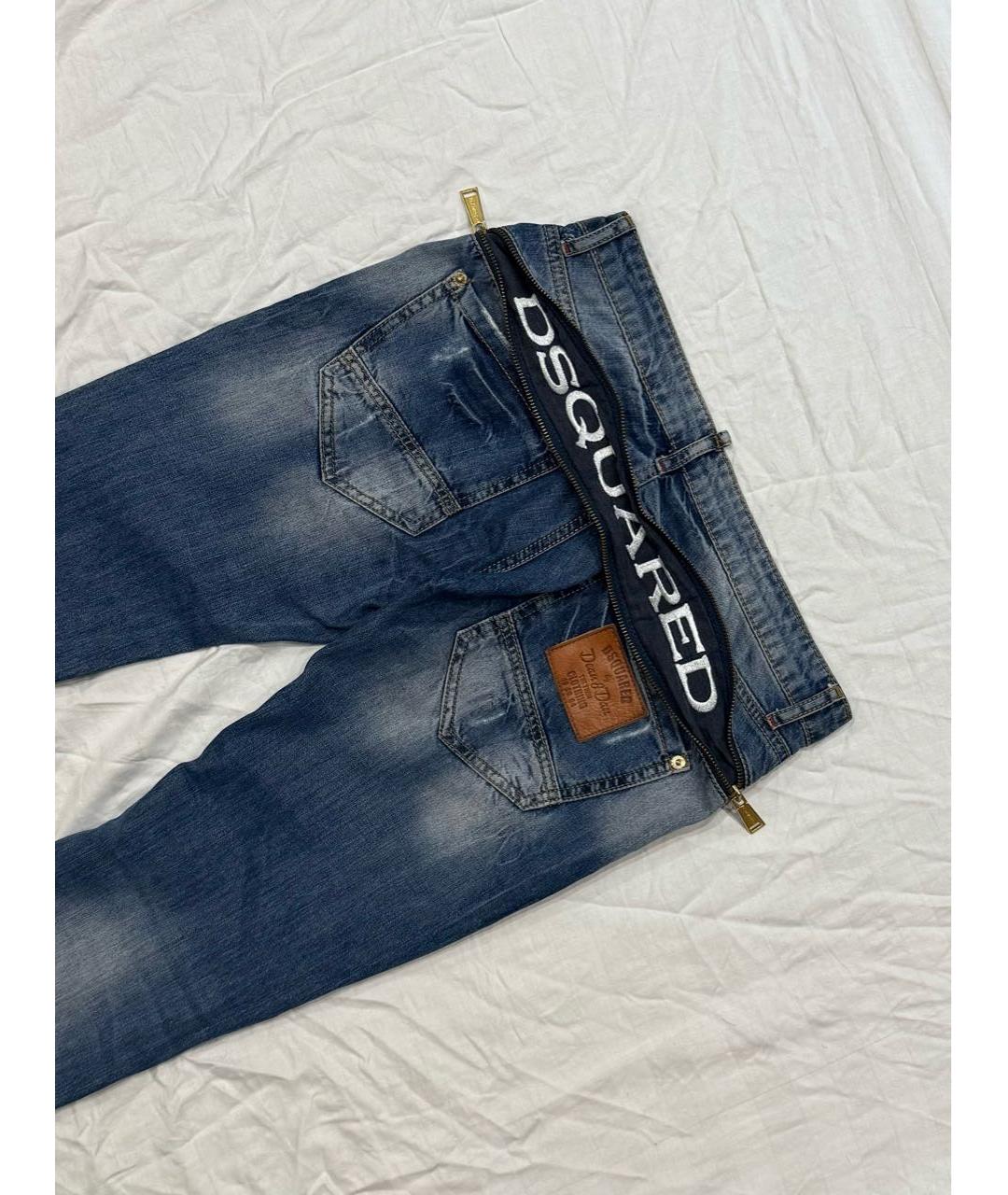 DSQUARED2 Синие хлопковые джинсы скинни, фото 4
