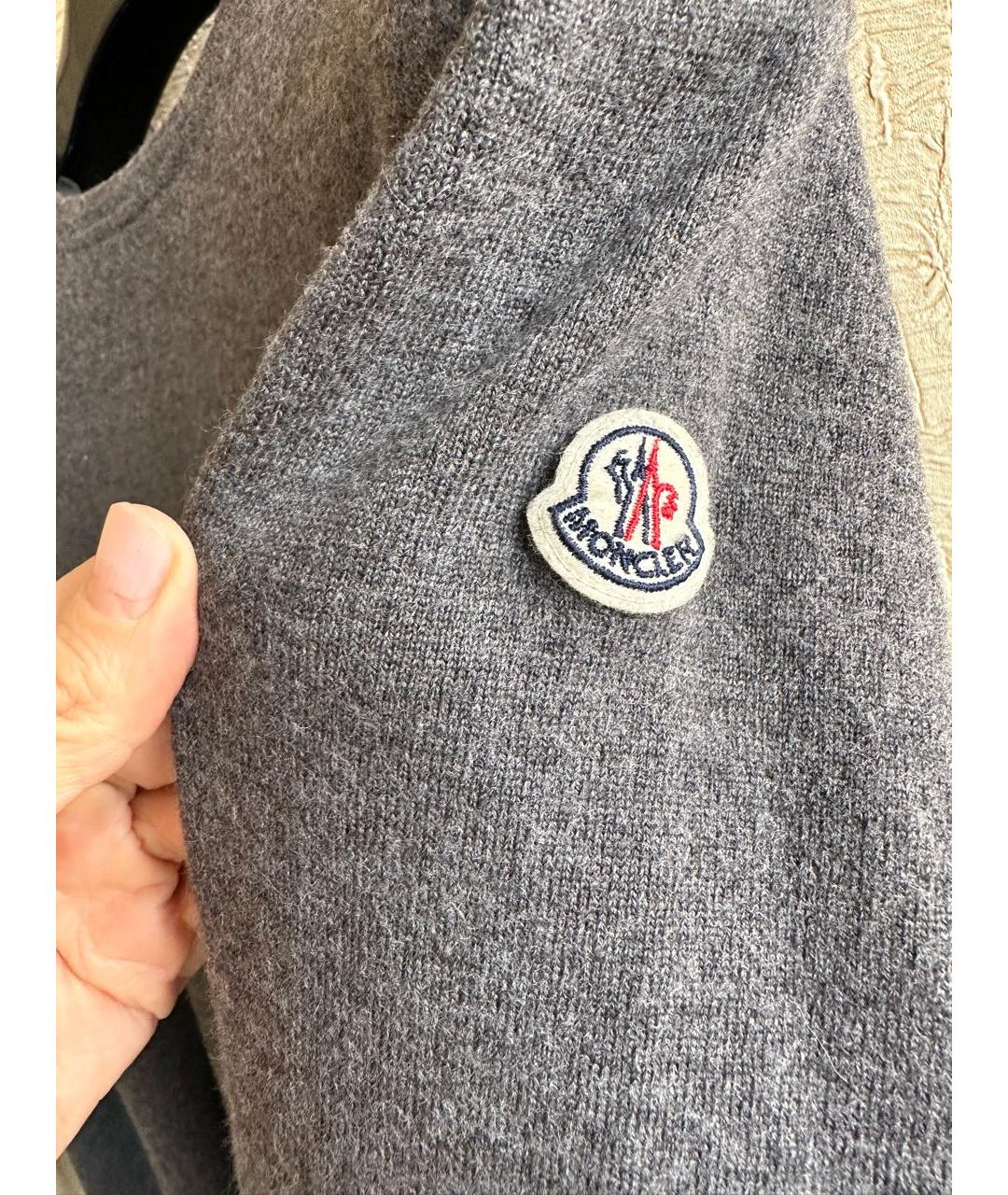 MONCLER Серый джемпер / свитер, фото 3