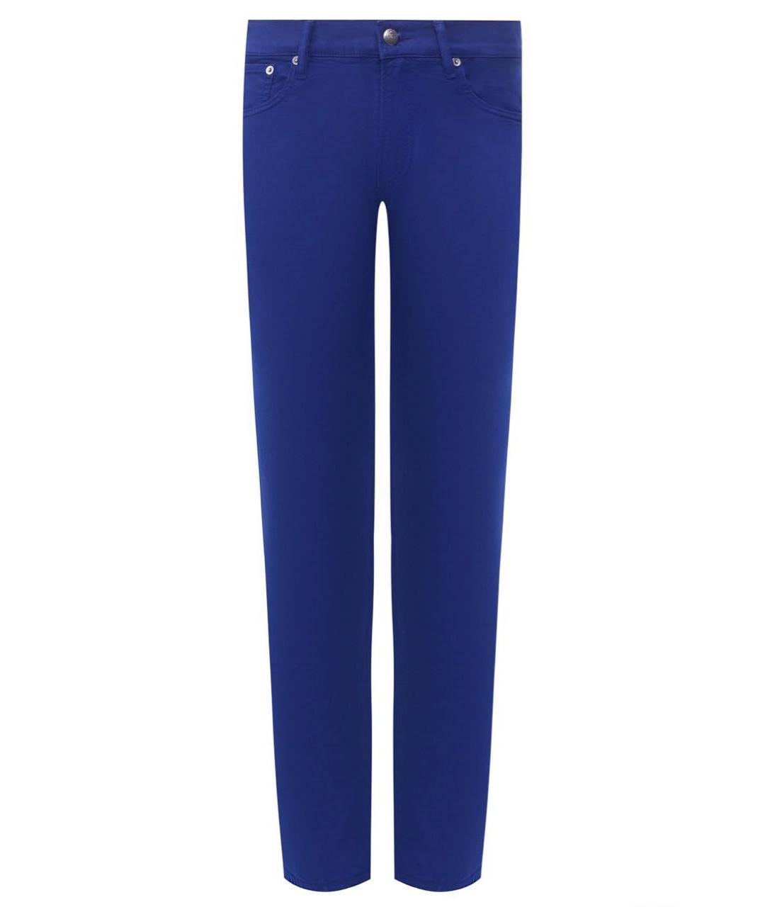 RALPH LAUREN Синие хлопко-эластановые джинсы, фото 1