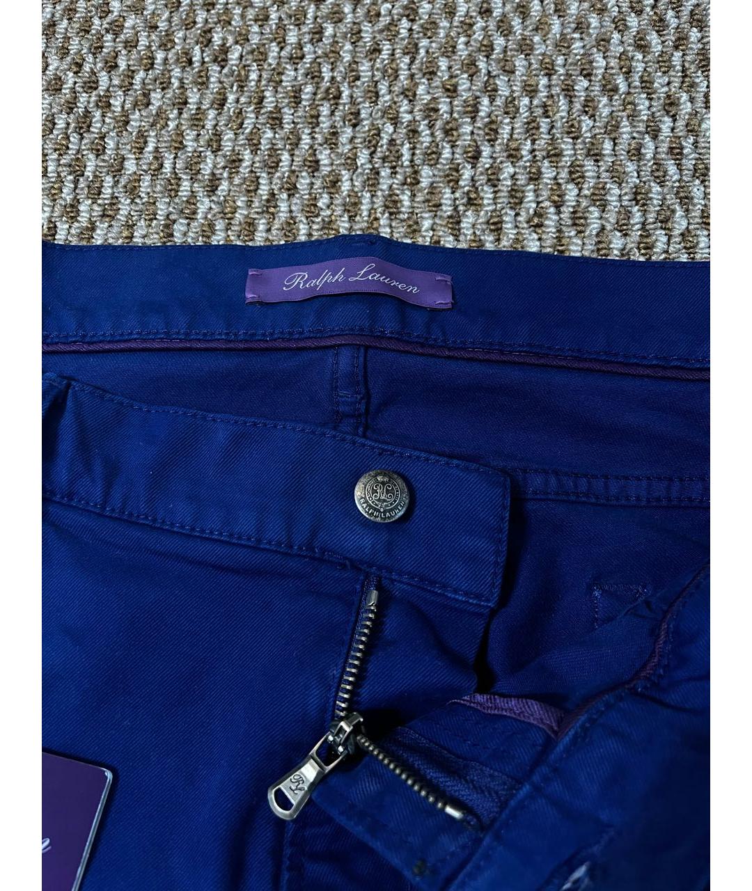 RALPH LAUREN Синие хлопко-эластановые джинсы, фото 5