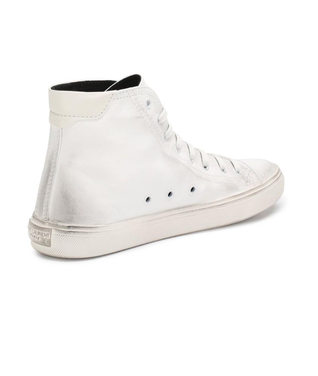 SAINT LAURENT Белые кожаные кеды, фото 2