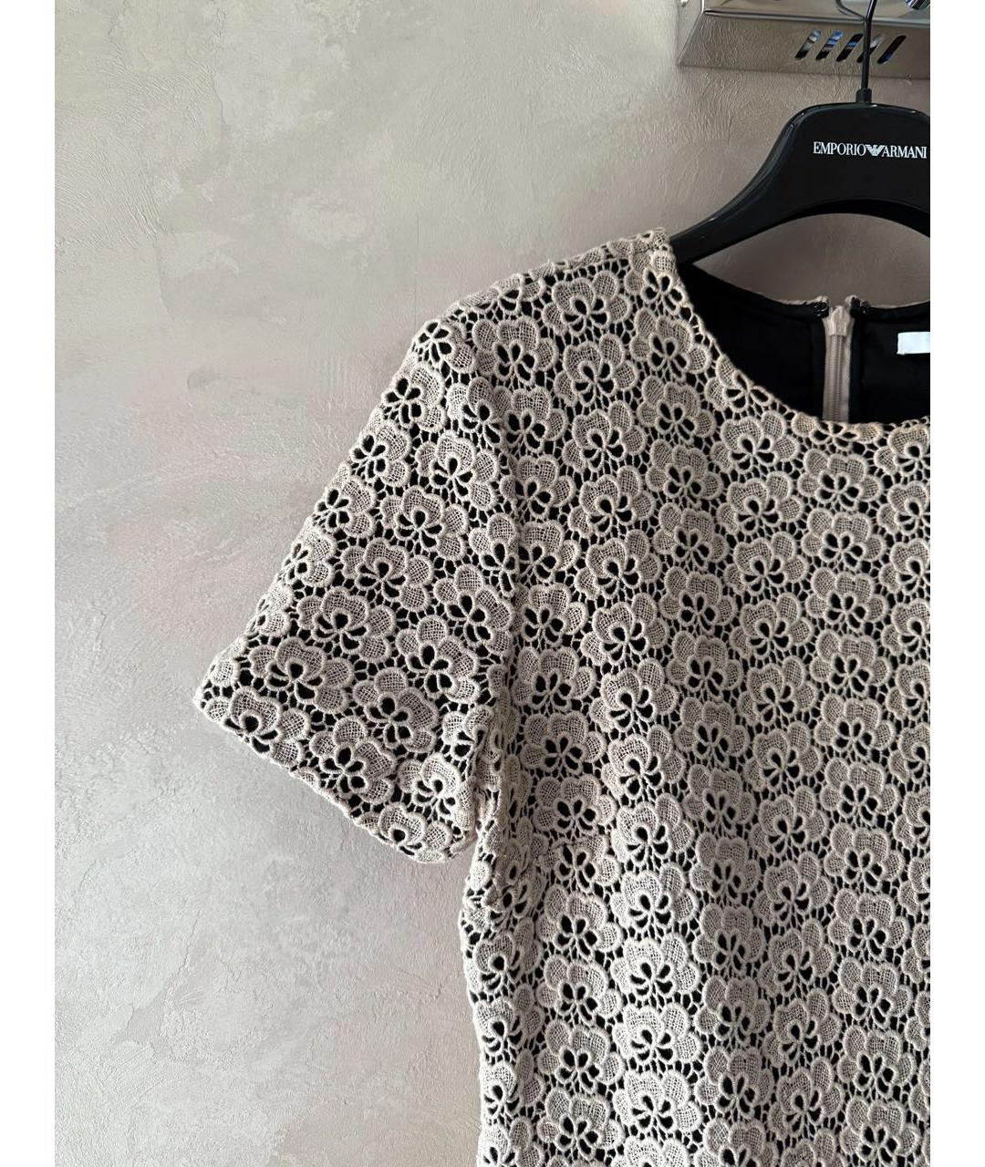 DIANE VON FURSTENBERG Бежевое хлопковое повседневное платье, фото 2