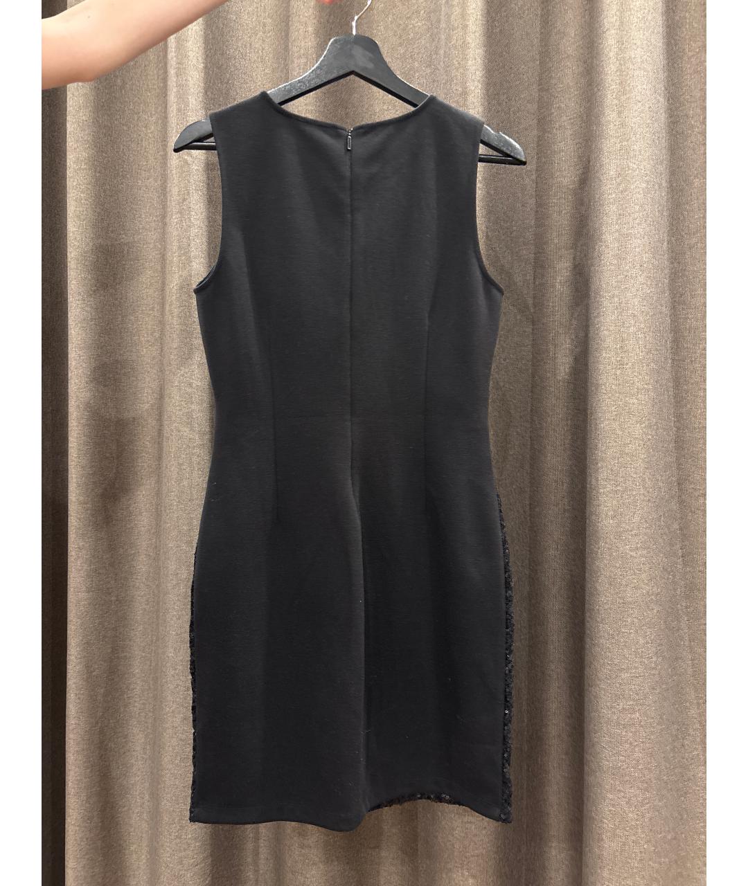 ARMANI EXCHANGE Черное хлопковое коктейльное платье, фото 2