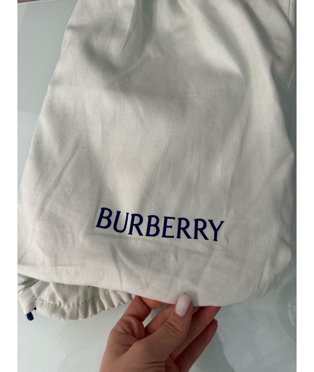 BURBERRY Черные кожаные низкие кроссовки / кеды, фото 6