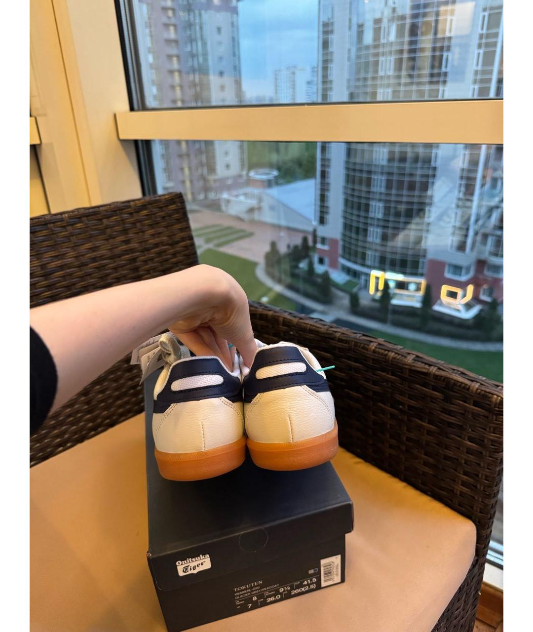 ONITSUKA TIGER Белые кожаные кеды, фото 4