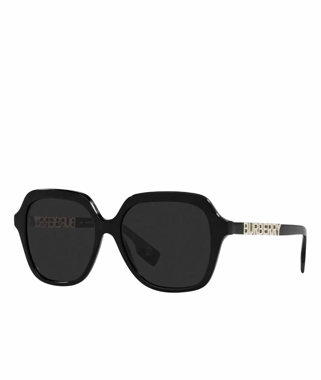 BURBERRY Черные пластиковые солнцезащитные очки, фото 1