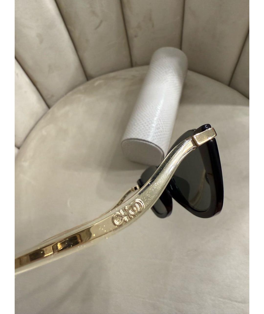 JIMMY CHOO Черные пластиковые солнцезащитные очки, фото 3