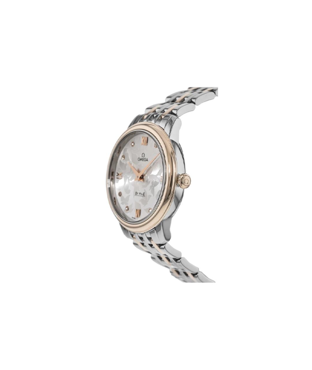 OMEGA Белые часы из розового золота, фото 5