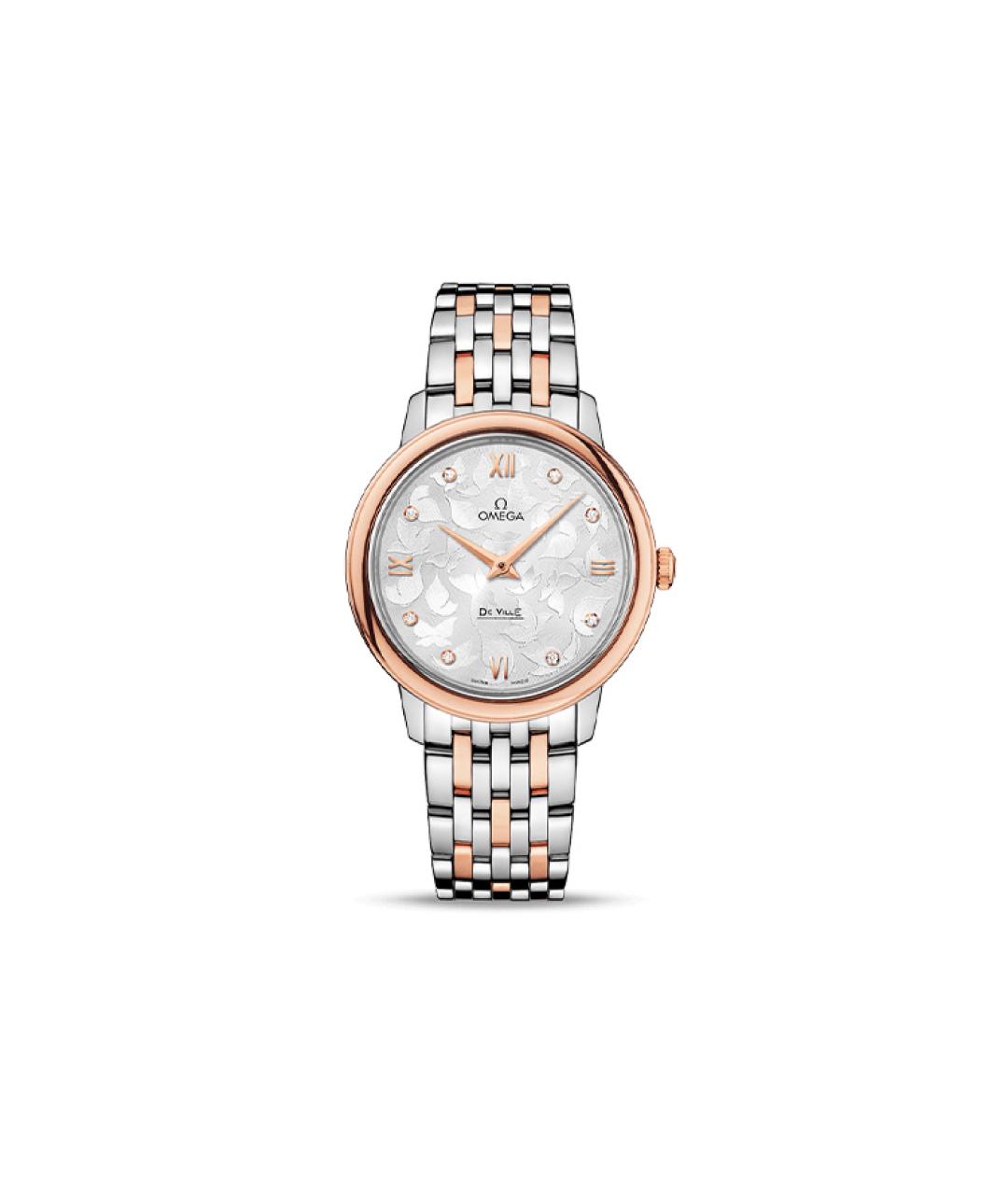 OMEGA Белые часы из розового золота, фото 3