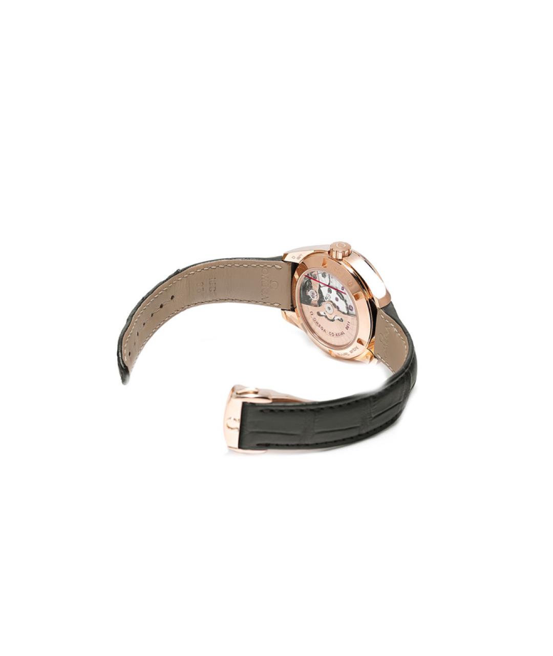 OMEGA Коричневые часы из желтого золота, фото 5