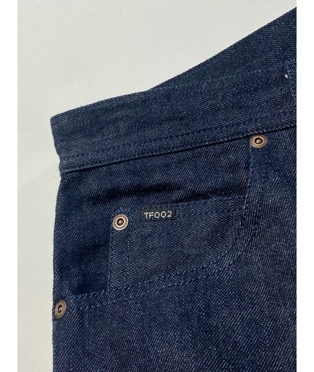 TOM FORD Темно-синие хлопковые прямые джинсы, фото 4