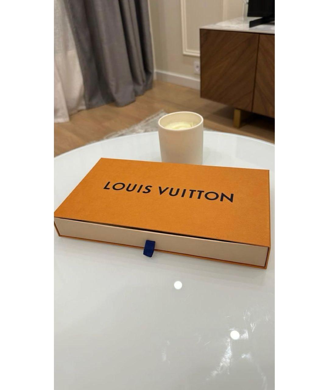 LOUIS VUITTON Черный кожаный кошелек, фото 8