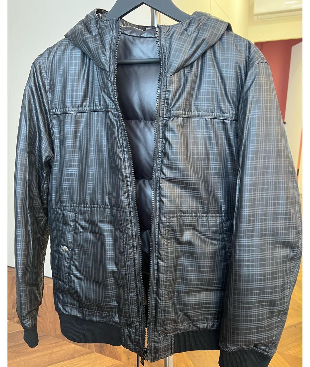 BURBERRY Антрацитовая полиэстеровая куртка, фото 2