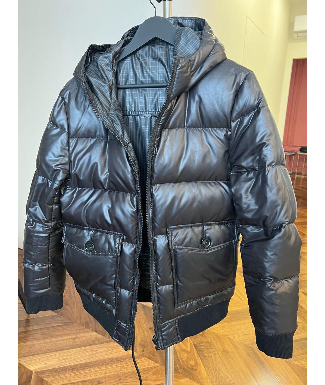 BURBERRY Антрацитовая полиэстеровая куртка, фото 6