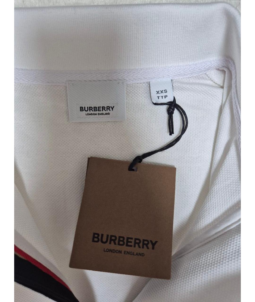 BURBERRY Белое хлопковое повседневное платье, фото 3