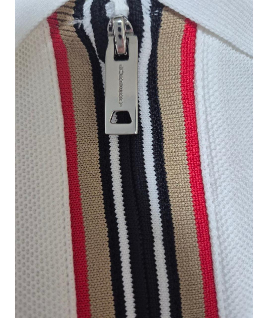 BURBERRY Белое хлопковое повседневное платье, фото 5