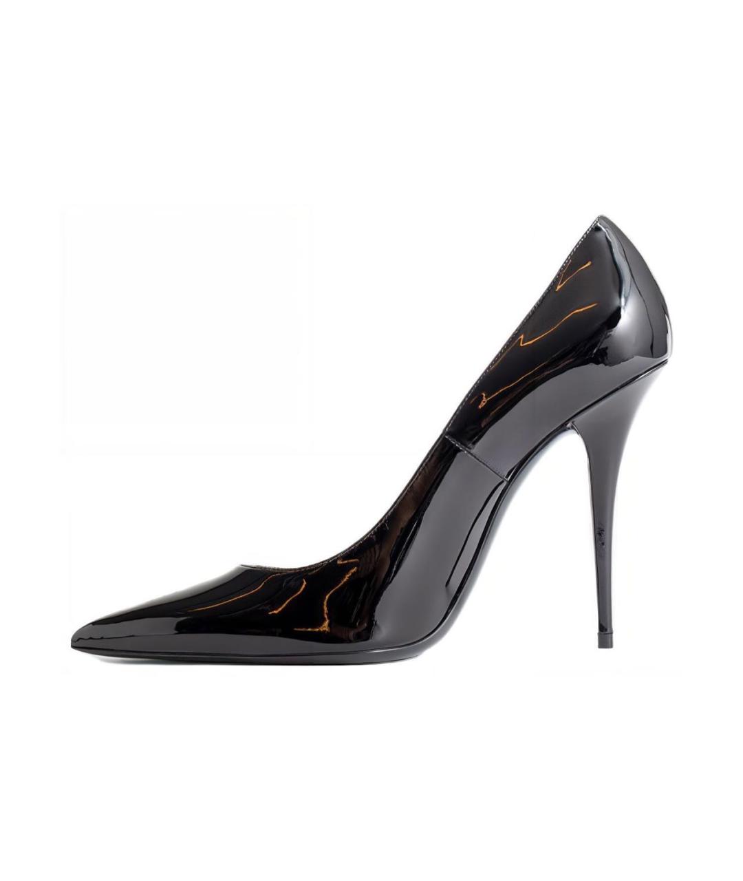 SAINT LAURENT Черные туфли из лакированной кожи, фото 3