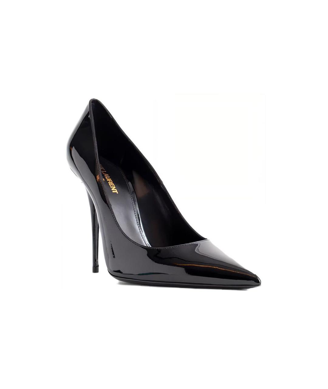 SAINT LAURENT Черные туфли из лакированной кожи, фото 2