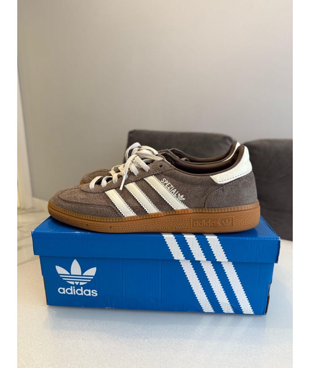 ADIDAS Коричневые замшевые кеды, фото 3