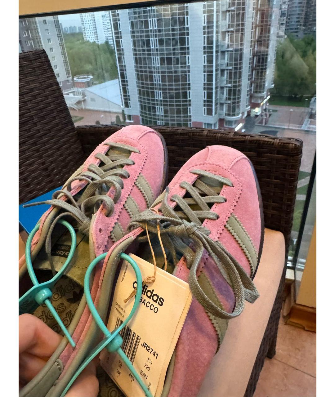 ADIDAS Розовые замшевые кеды, фото 5