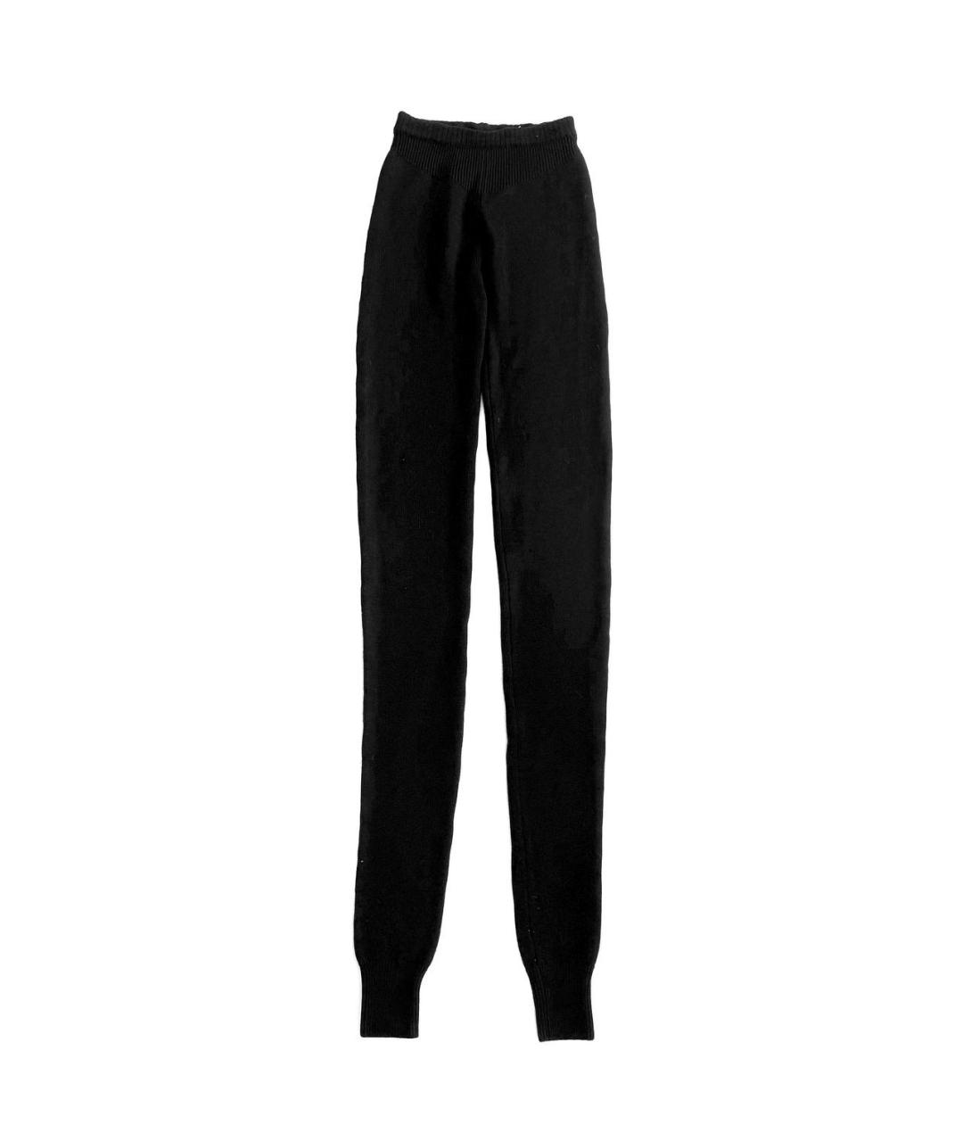 RICK OWENS Черные шерстяные повседневные брюки, фото 5