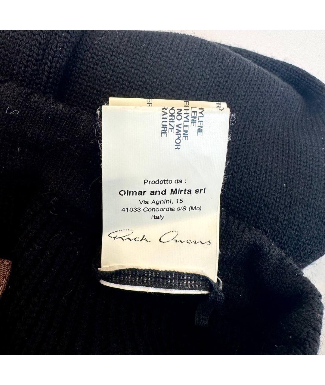 RICK OWENS Черные шерстяные повседневные брюки, фото 4