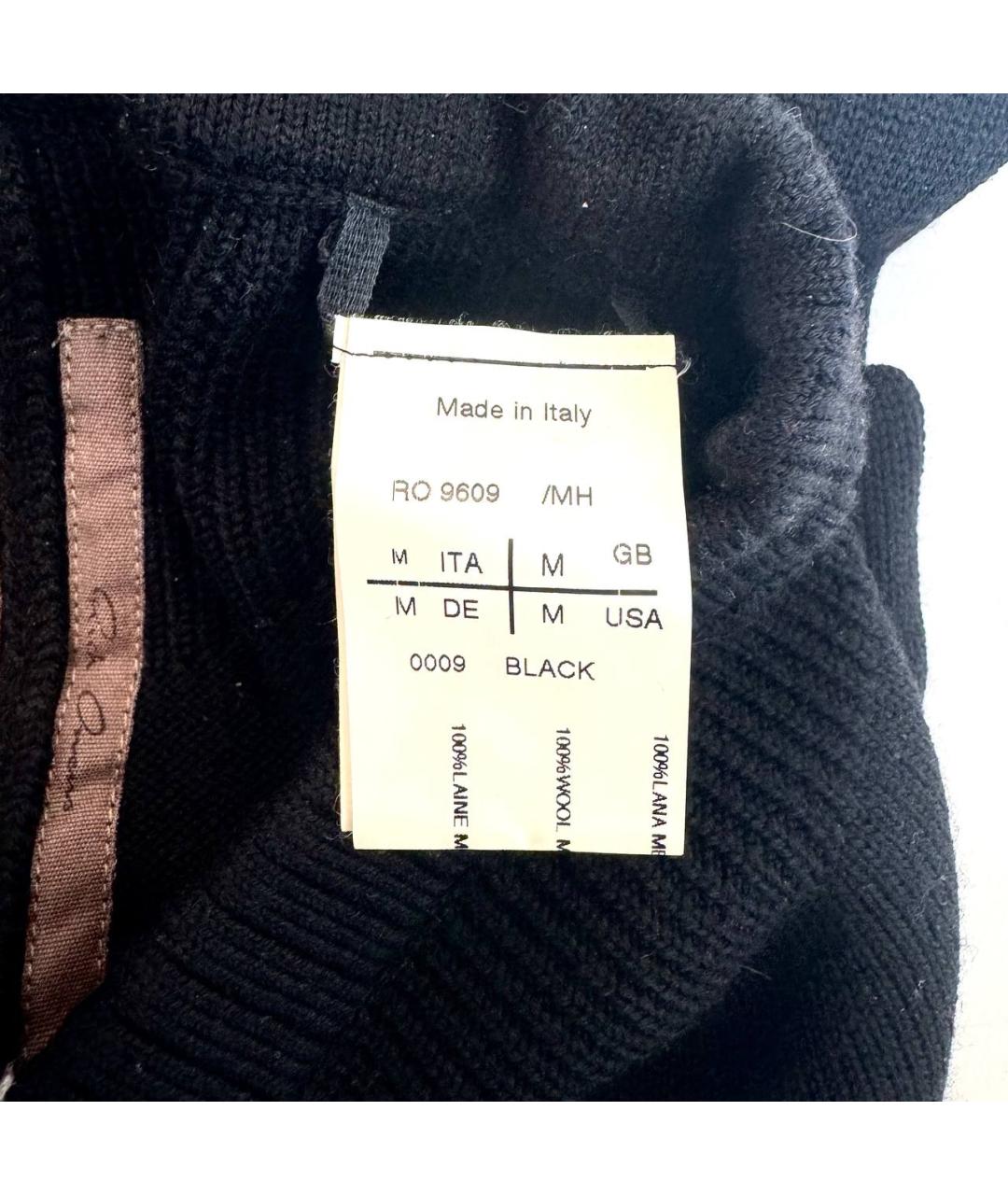 RICK OWENS Черные шерстяные повседневные брюки, фото 3