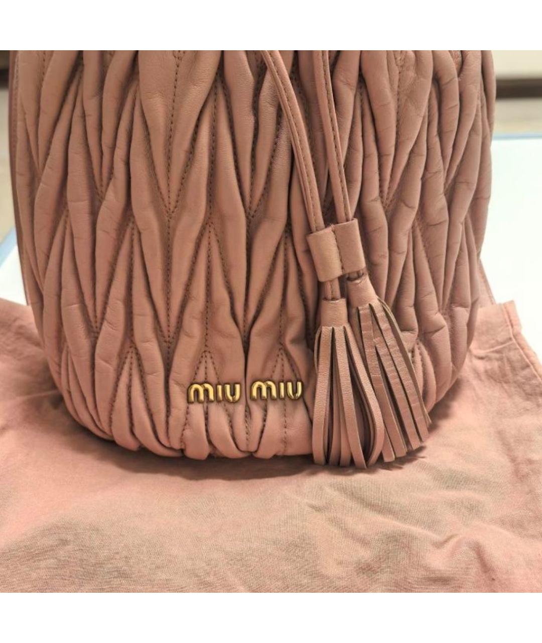 MIU MIU Розовая сумка с короткими ручками, фото 7