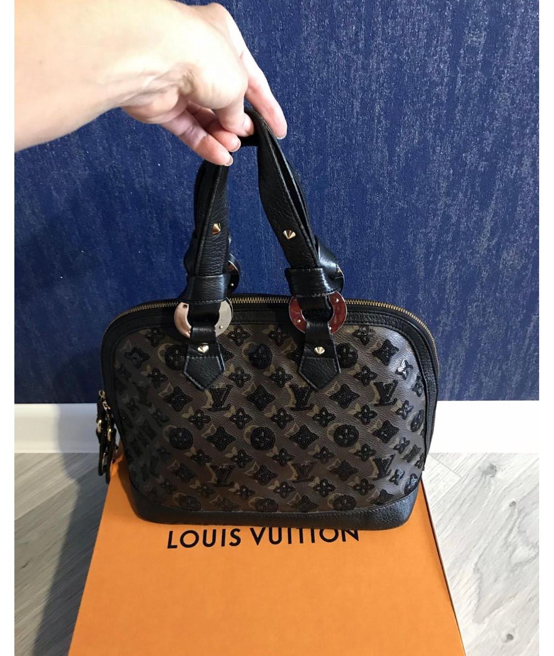 LOUIS VUITTON Коричневая сумка с короткими ручками, фото 3