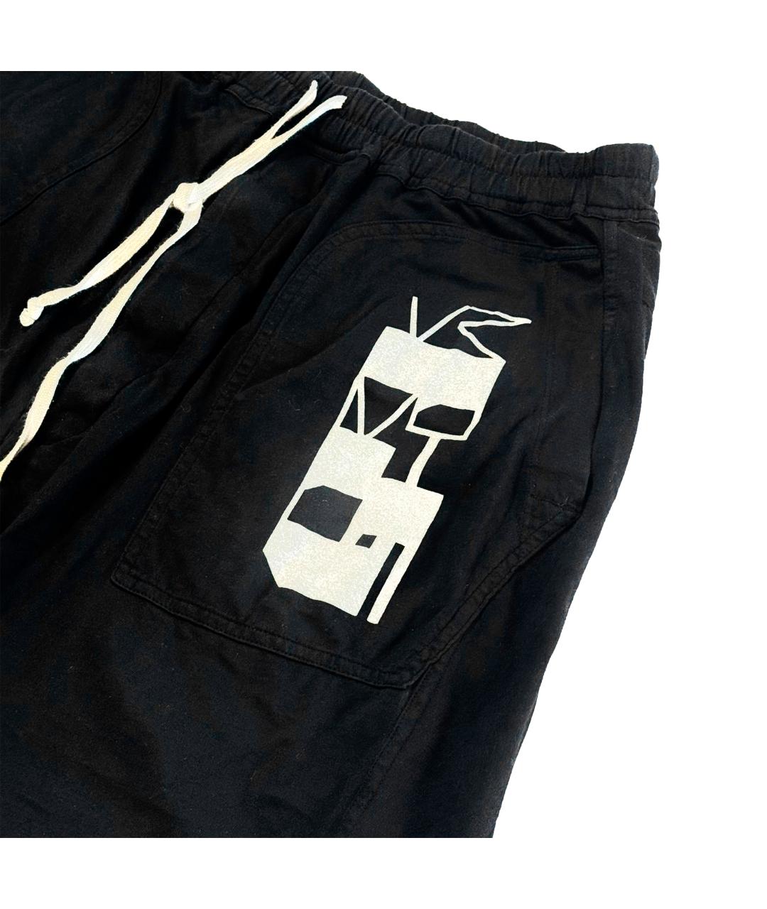 RICK OWENS DRKSHDW Черные хлопковые шорты, фото 3