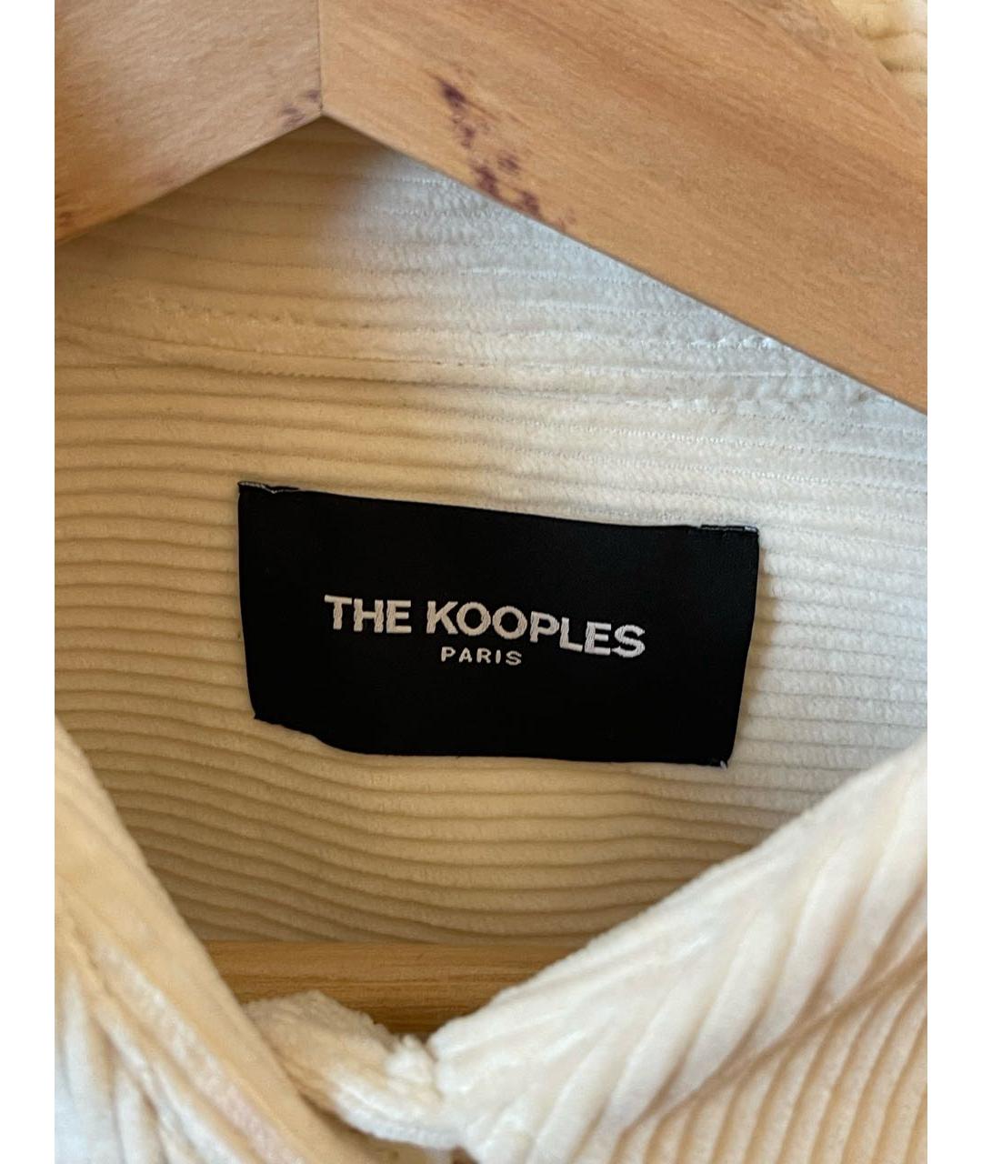 THE KOOPLES Бежевая велюровая рубашка, фото 3