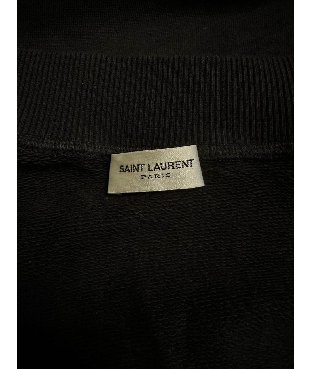 SAINT LAURENT Черная хлопковая куртка, фото 4