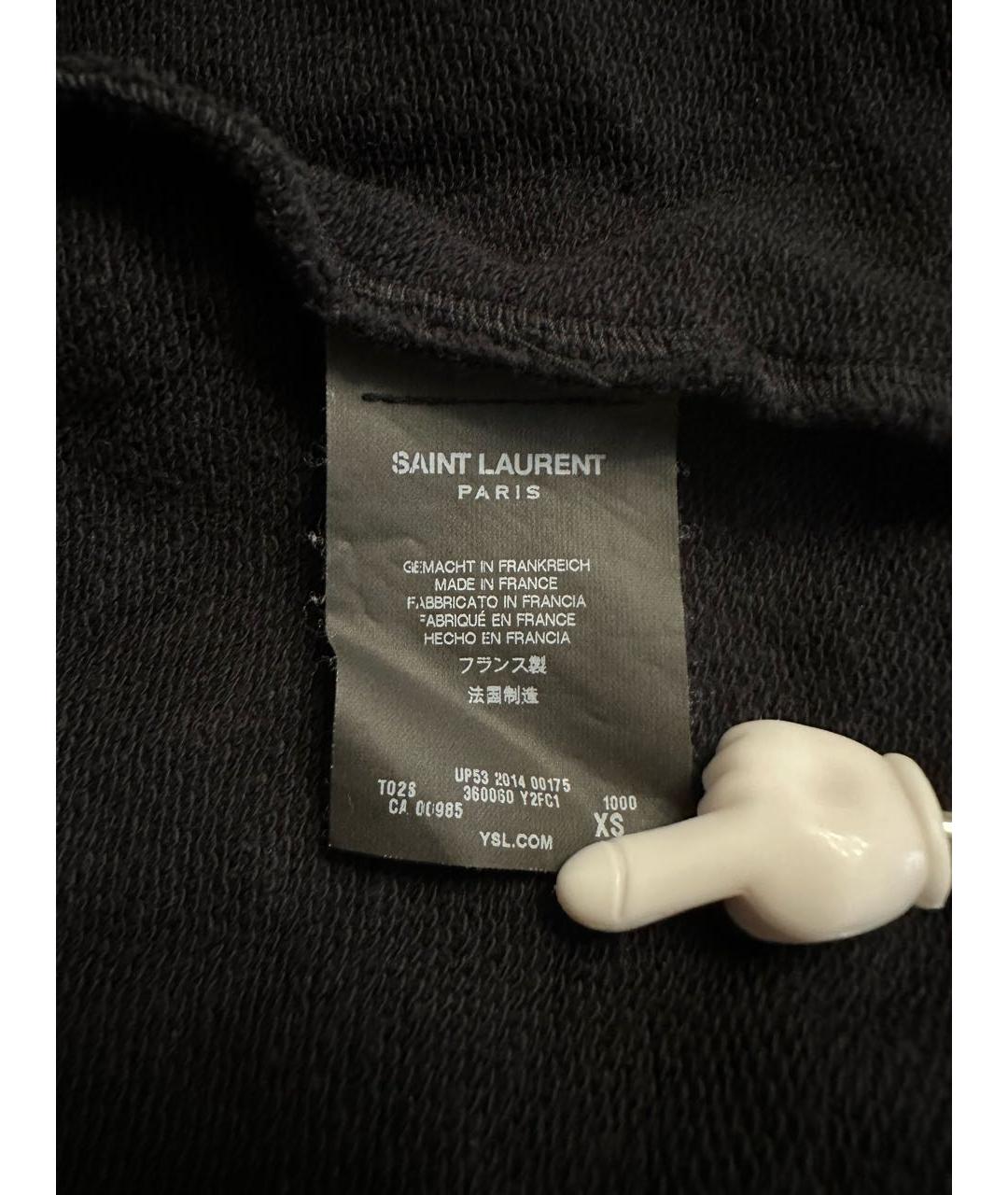 SAINT LAURENT Черная хлопковая куртка, фото 5