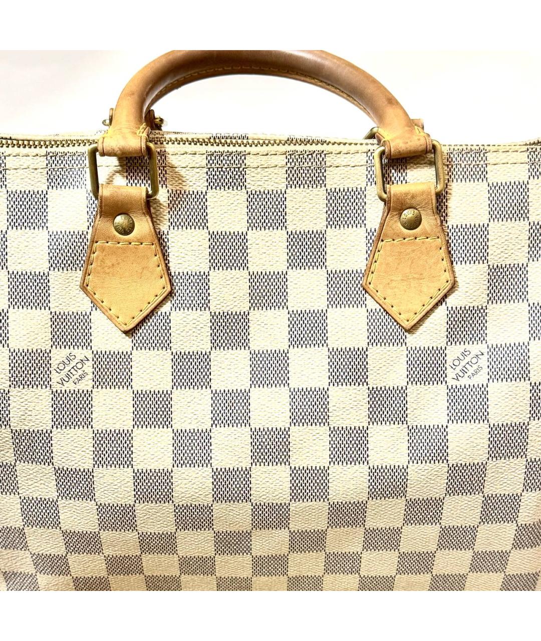 LOUIS VUITTON Белая кожаная сумка с короткими ручками, фото 5