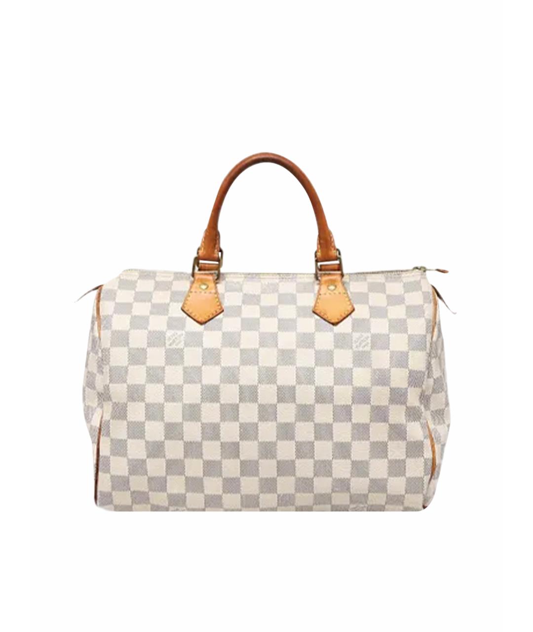 LOUIS VUITTON Белая кожаная сумка с короткими ручками, фото 1