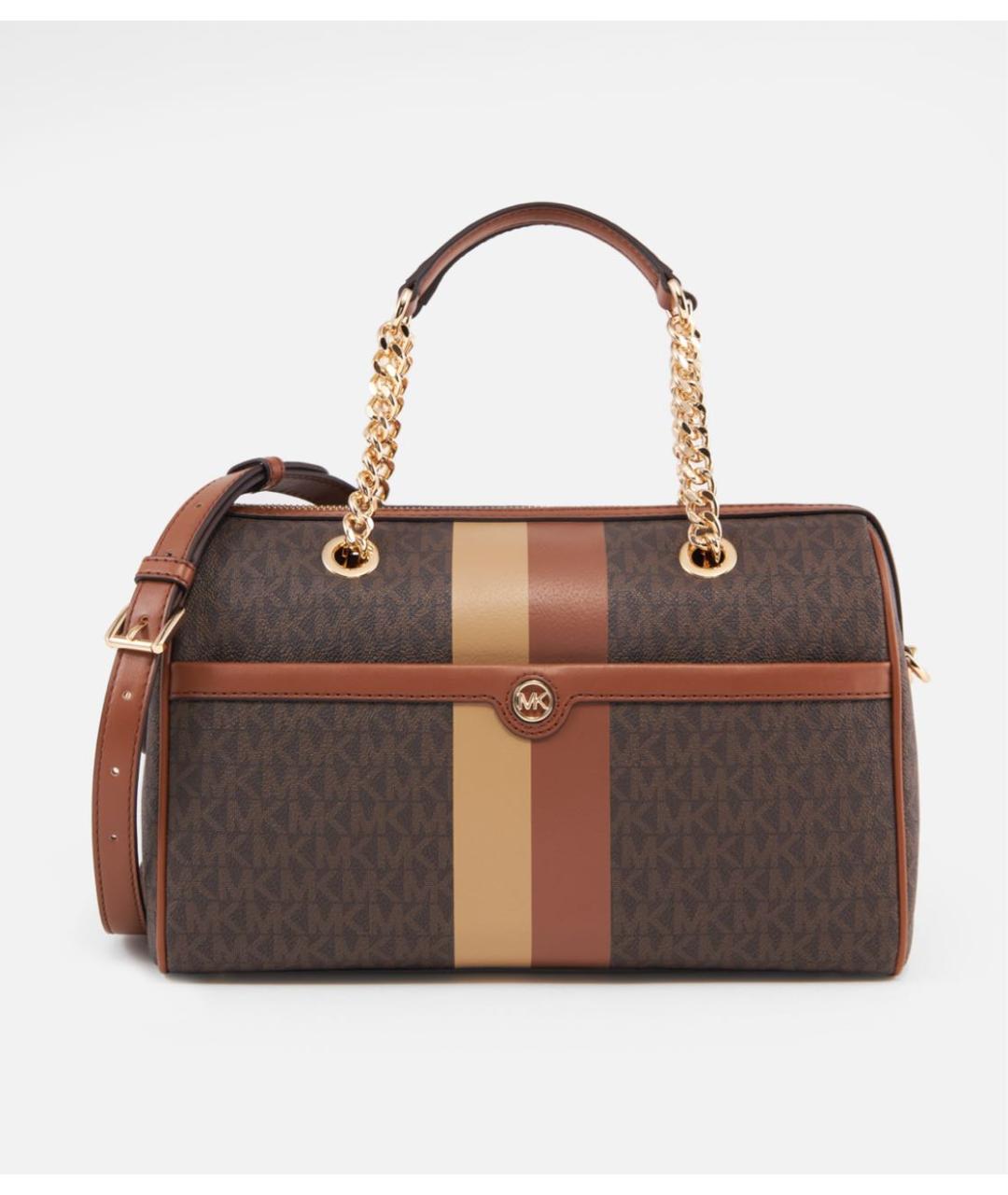 MICHAEL KORS Коричневая кожаная сумка через плечо, фото 3